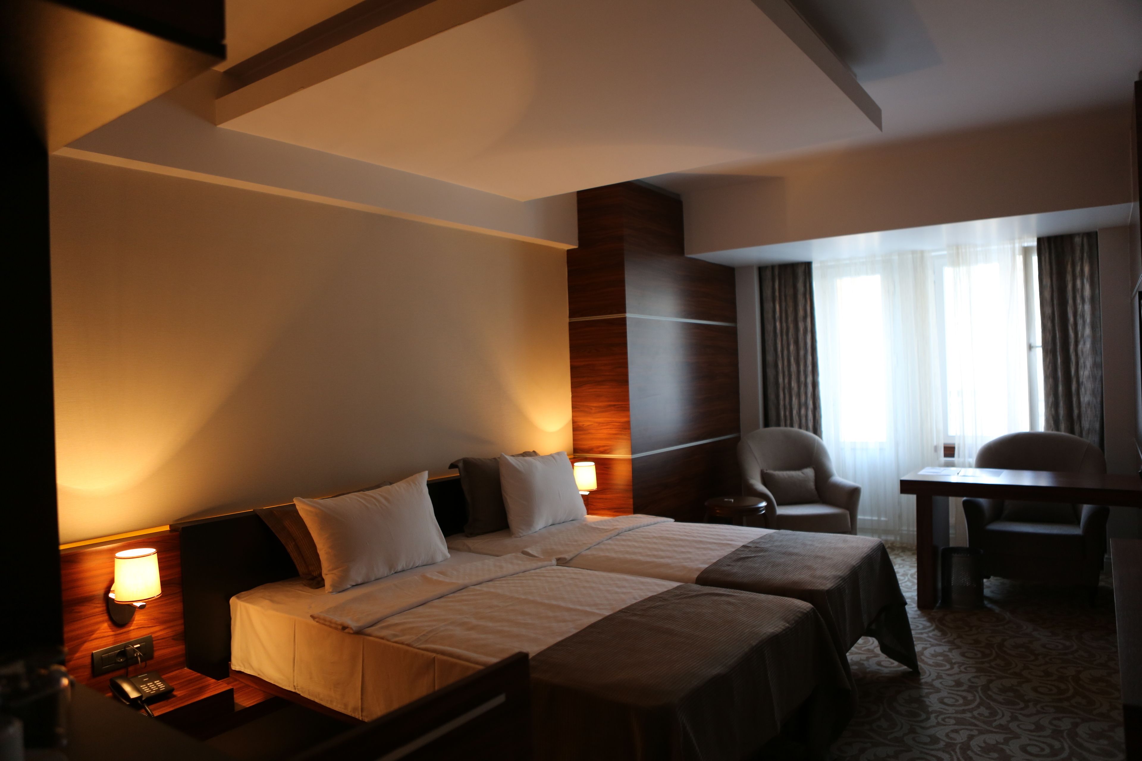 twin room | minibar, in-room safe, desk, iron/ironing board