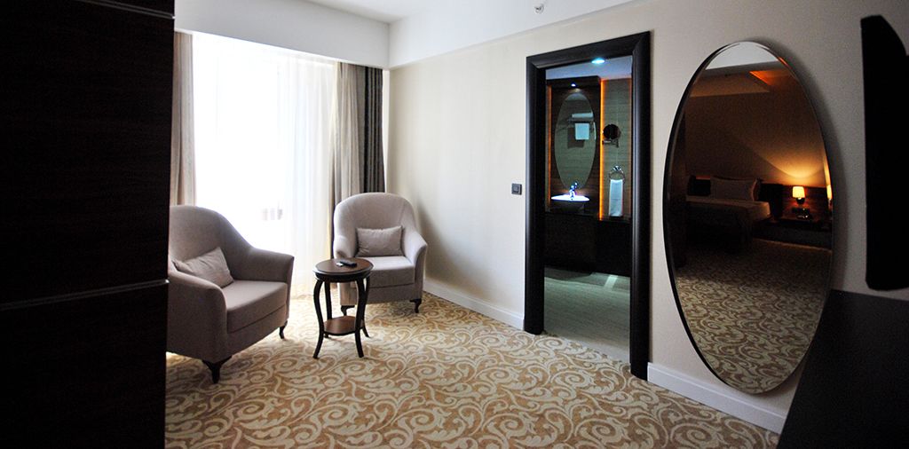 junior suite | living area | flat-screen tv