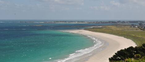 Playa en los alrededores y camastros 