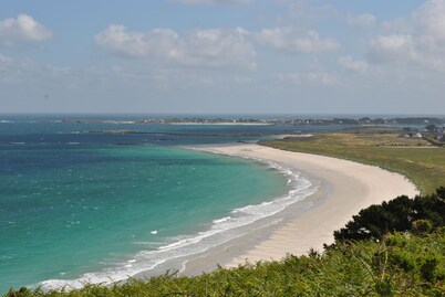huge breton stone manor mansion with sea view by the lighthouse