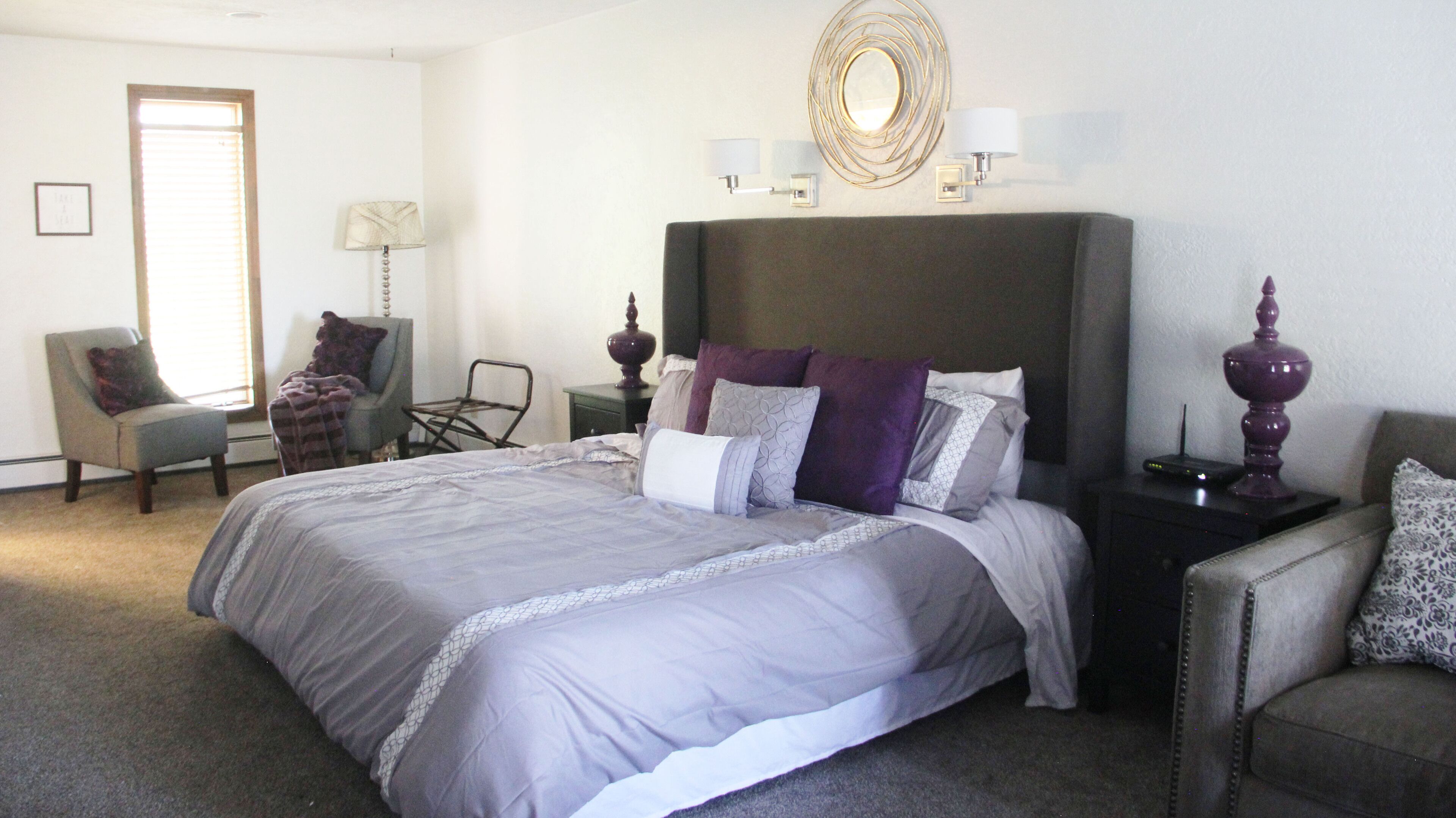 7 chambres, literie hypoallergénique, matelas mémoire de forme, bureau