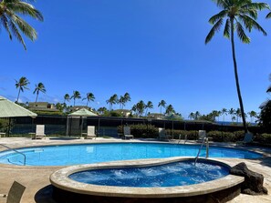 Outdoor pool, a heated pool
