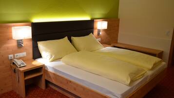 Desk, free WiFi, bed sheets