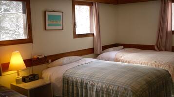 Desk, free WiFi, bed sheets