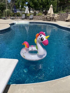 Outdoor pool, a heated pool