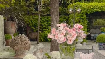 Outdoor banquet area