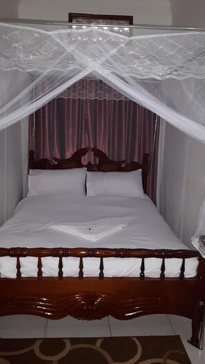 Premium bedding, desk, free WiFi, bed sheets