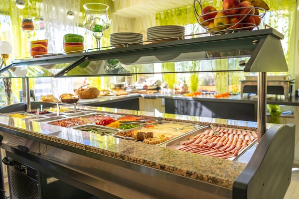 Buffet breakfast for a fee on weekends