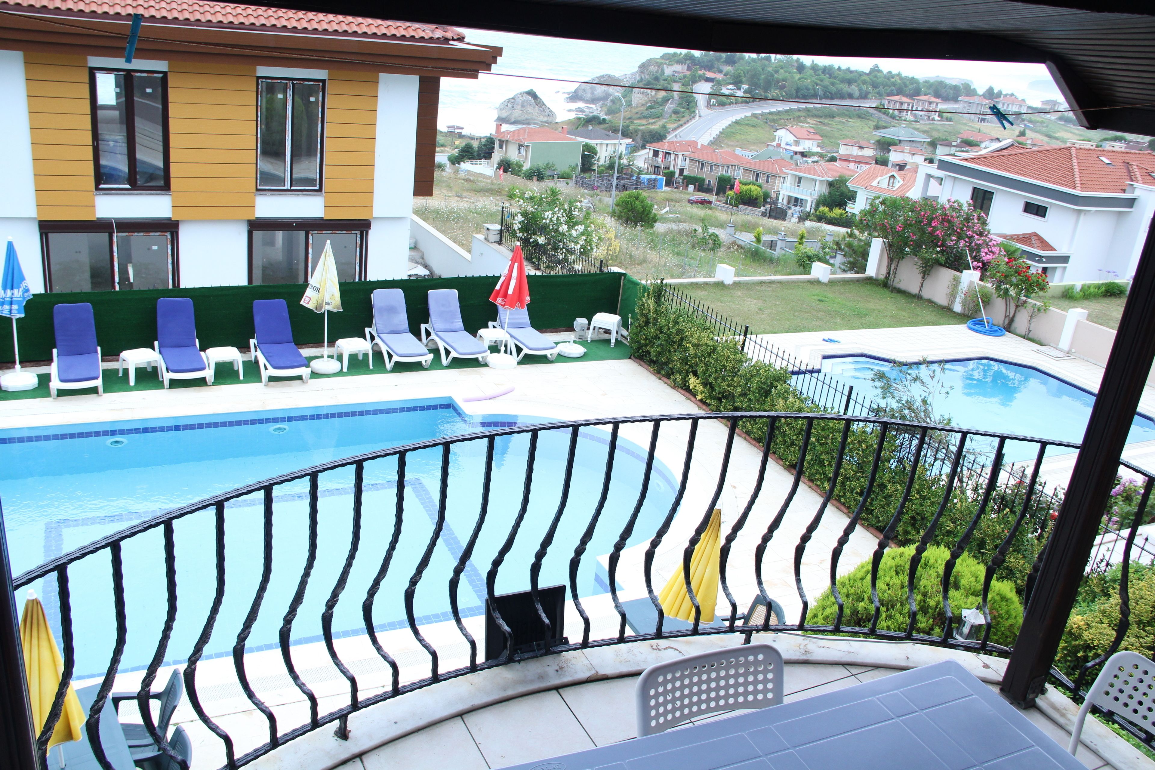Family Room, Pool View | Balcony view