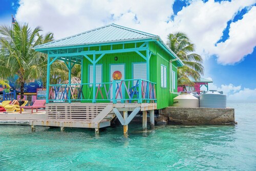 Green Parrotfish Overwater Cabana with Sunset Views Belize