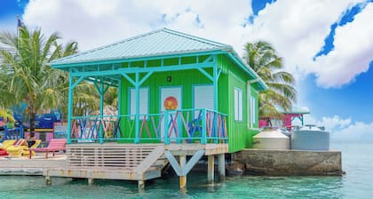 Green Parrotfish Overwater Cabana with Sunset Views Belize