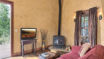 TV, DVD player, books