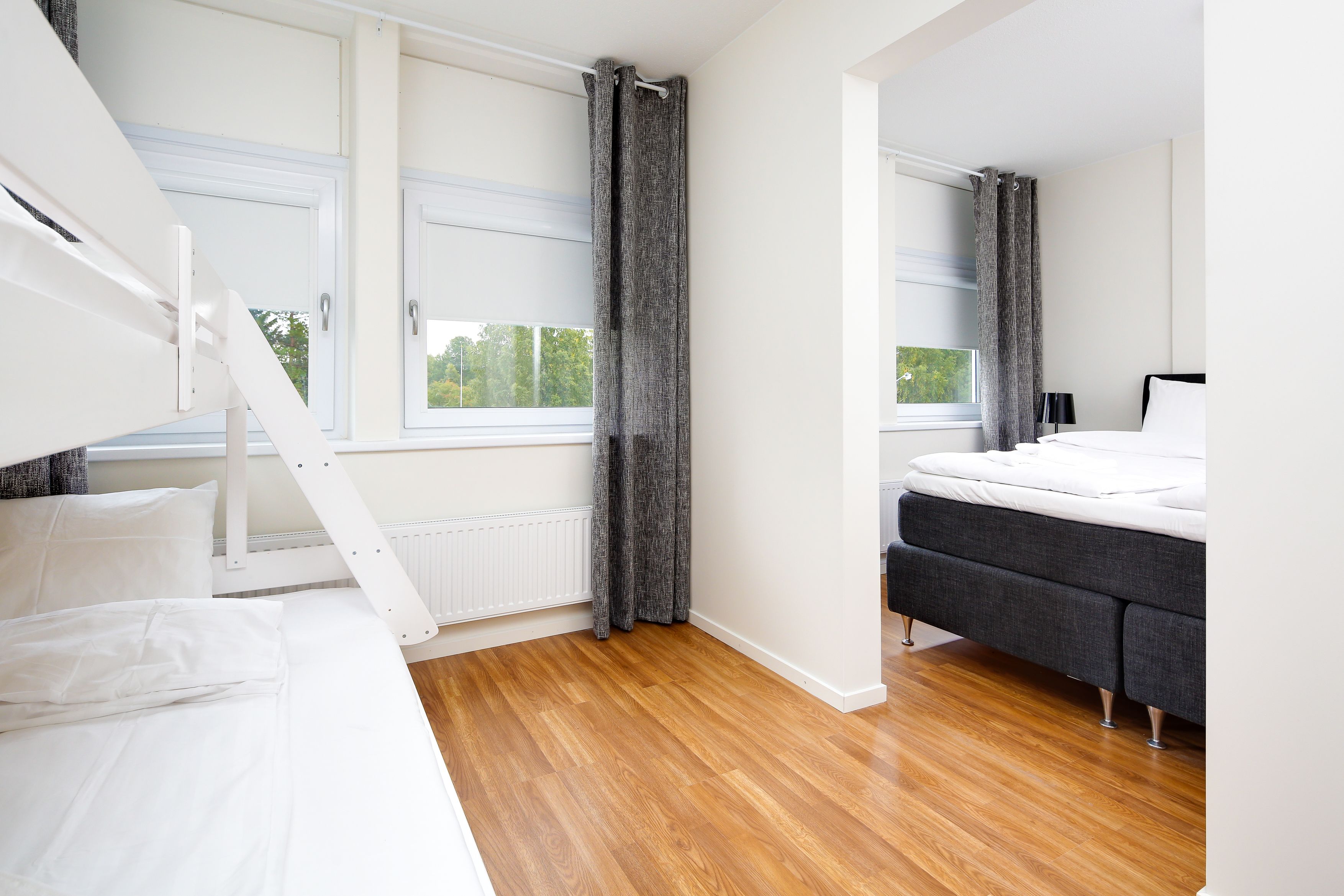 family room | 1 bedroom, desk, laptop workspace, blackout curtains