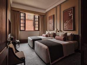 Free minibar items, in-room safe, individually decorated