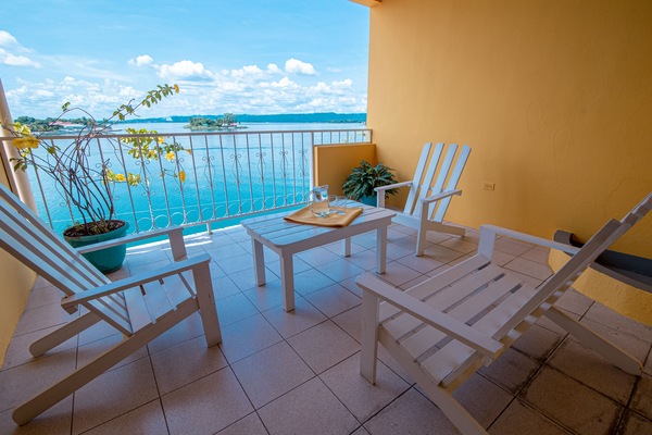 Uitzicht vanaf balkon