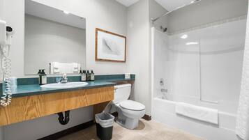 Superior Room, 2 Queen Beds | Bathroom | Combined shower/tub, hair dryer, towels, soap