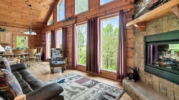 Smart TV, fireplace, video games