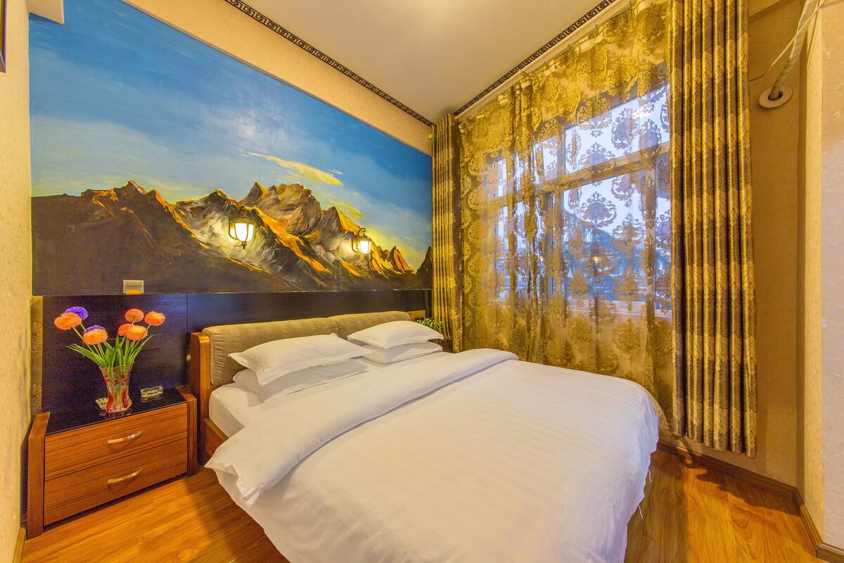 Desk, blackout curtains, iron/ironing board, free WiFi