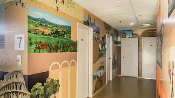 Foosball, books, music library, video library