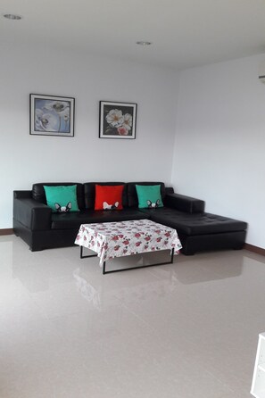 2-Bedroom Villa with Private Pool | Living room | LCD TV