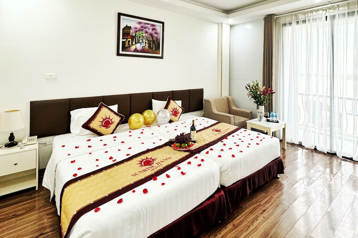 Deluxe-Doppel- oder -Zweibettzimmer | Bettwäsche aus ägyptischer Baumwolle, hochwertige Bettwaren