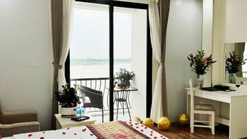Chambre Deluxe Double ou avec lits jumeaux | Draps en coton égyptien, literie de qualité supérieure