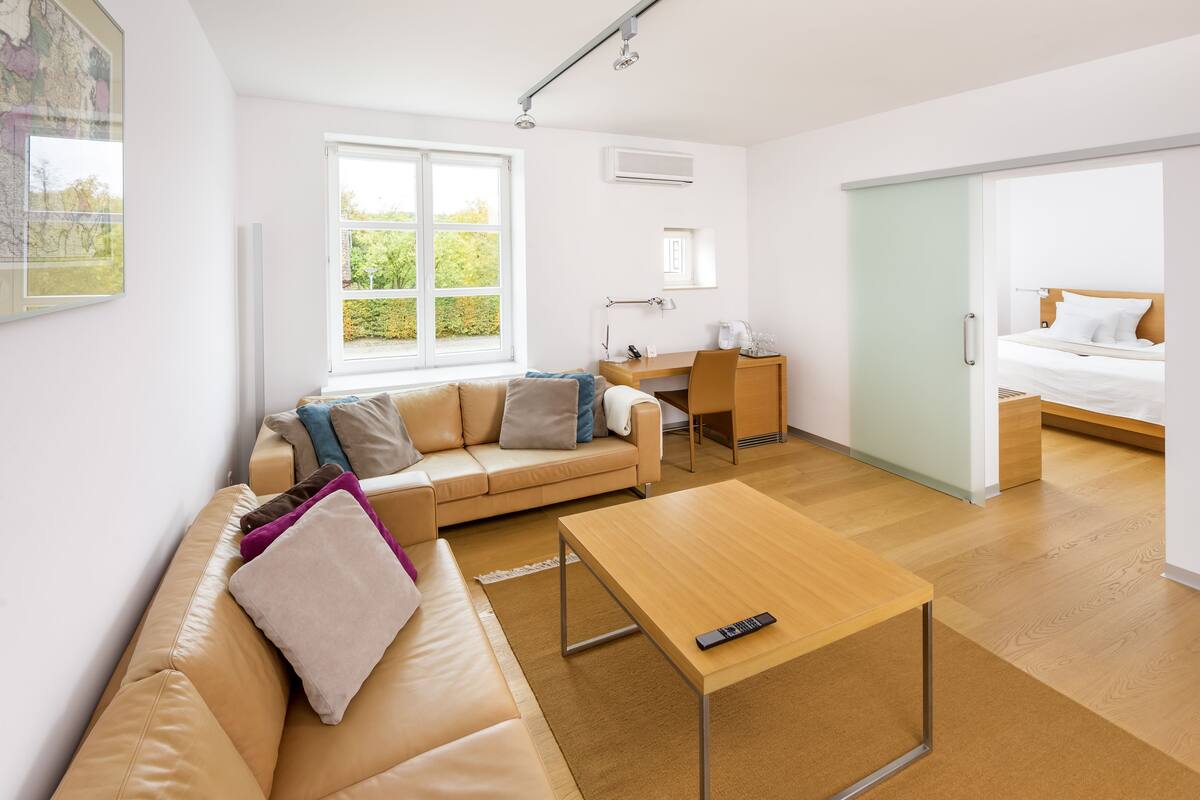 Căn hộ | Bộ đồ giường cao cấp, minibar, két bảo mật tại phòng, bàn