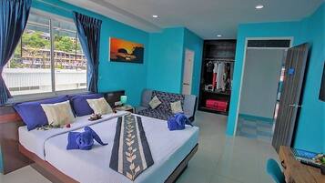 Habitación Deluxe doble | Caja fuerte, wifi gratis, ropa de cama