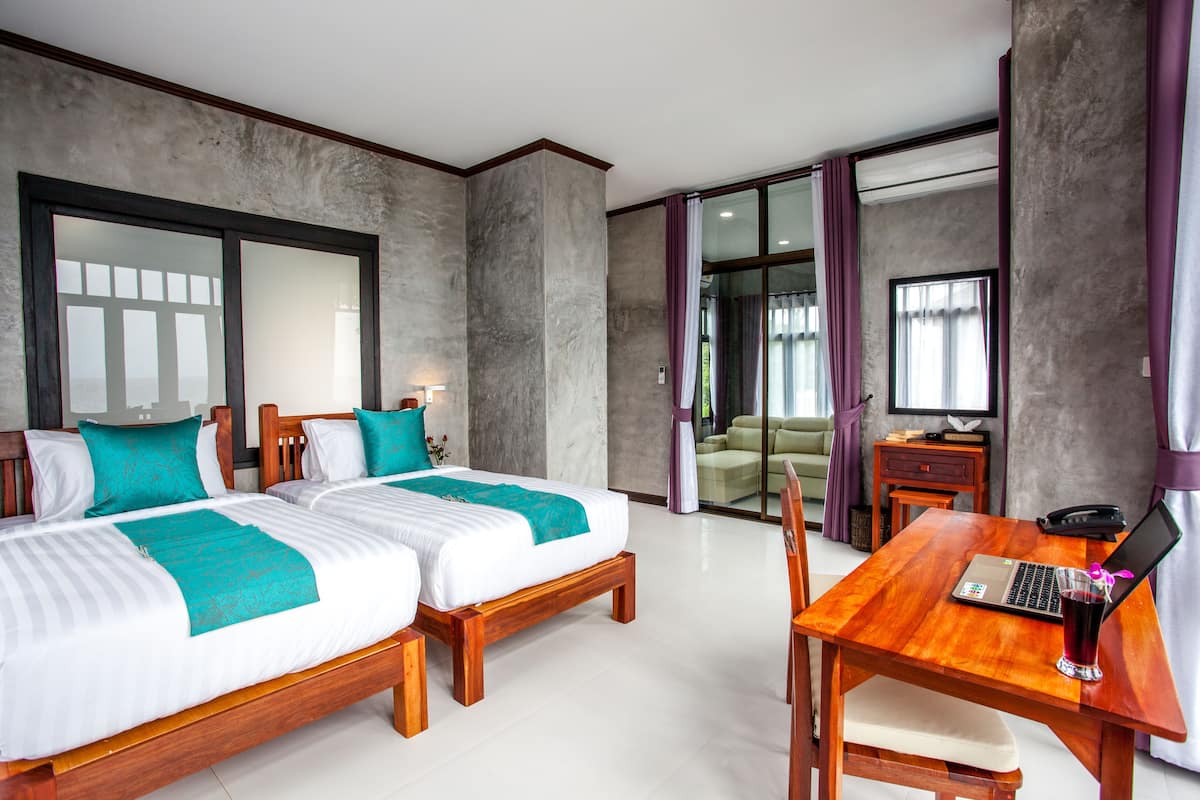 Villa Grand, 1 camera da letto, piscina privata, vista oceano | Biancheria da letto ipoallergenica, una cassaforte in camera