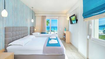 Luxury Triple Room, Sea View (3 Persons) | Premium bedding, pillow-top beds, in-room safe, soundproofing