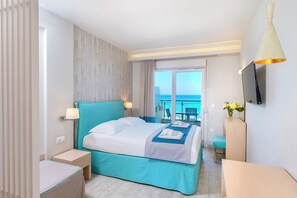 Luxury Studio, Sea View (2 Persons) | Premium bedding, pillow-top beds, in-room safe, individually decorated - Iliorama Luxury Apartments (Thasos)