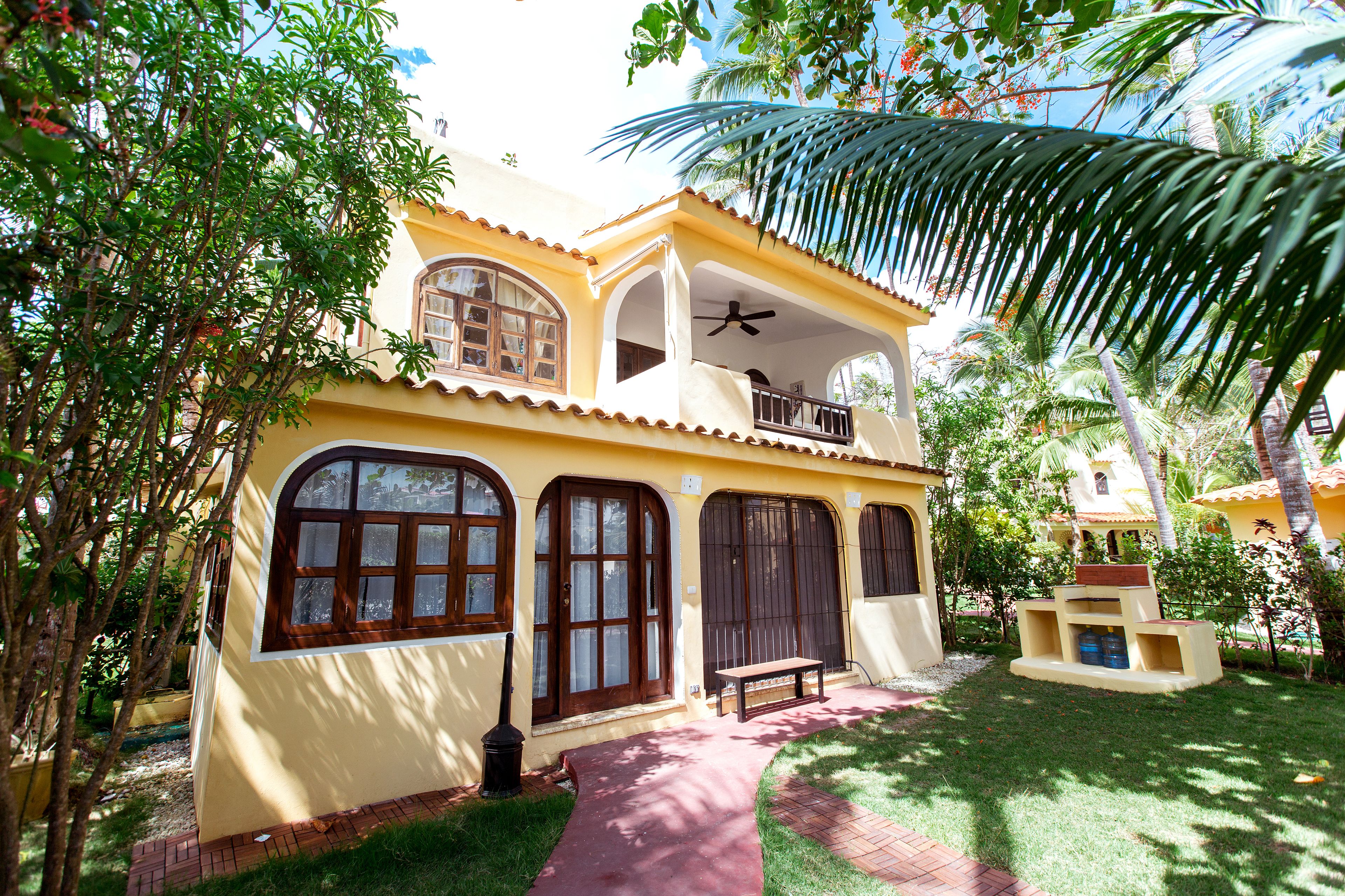 premium villa, 2 bedrooms, garden view, garden area | in-room safe, individually decorated, blackout curtains