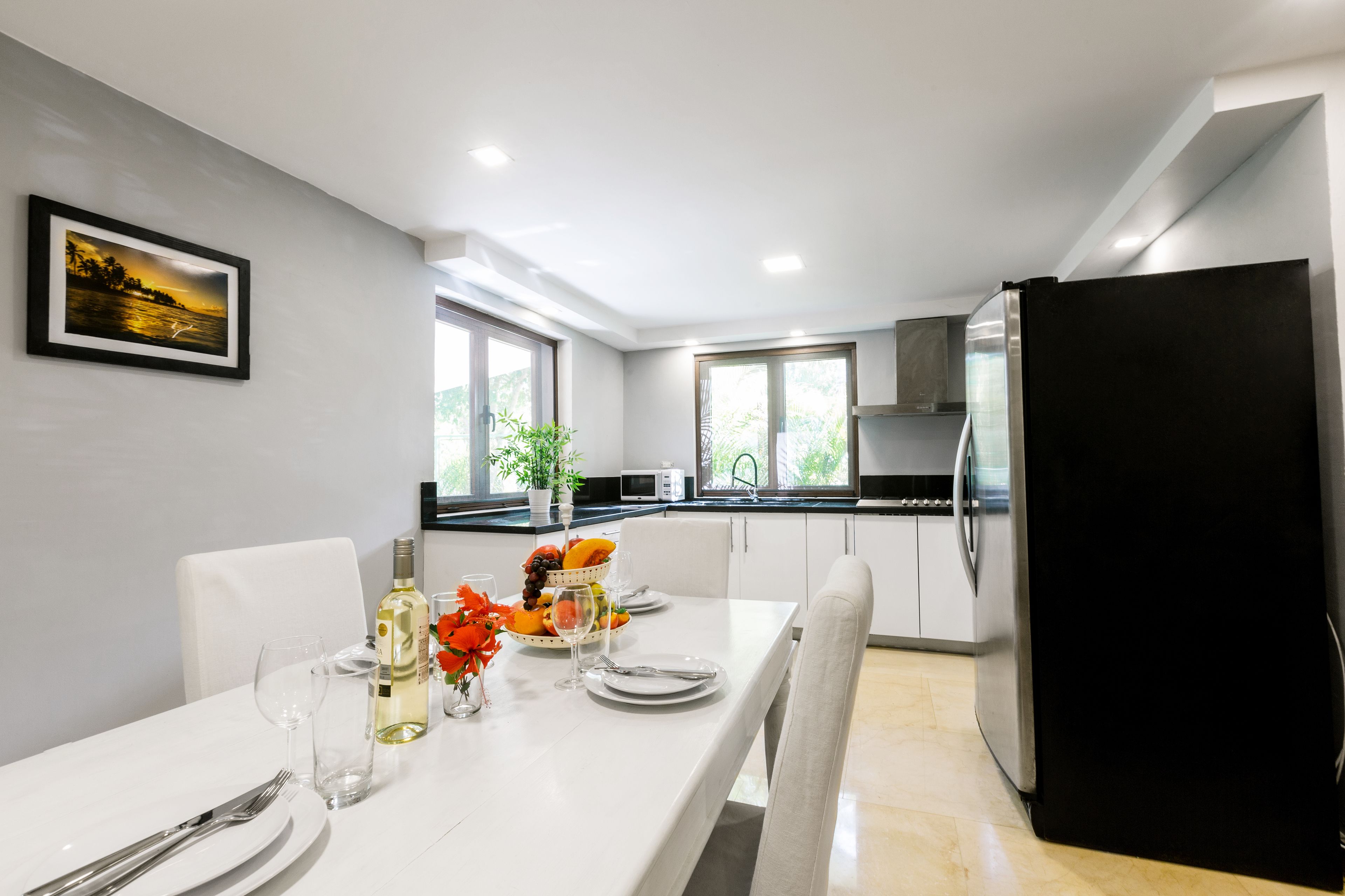 exclusive villa, 3 bedrooms, garden view, garden area | in-room dining