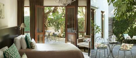 Luxe beddengoed, een minibar, een kluis op de kamer