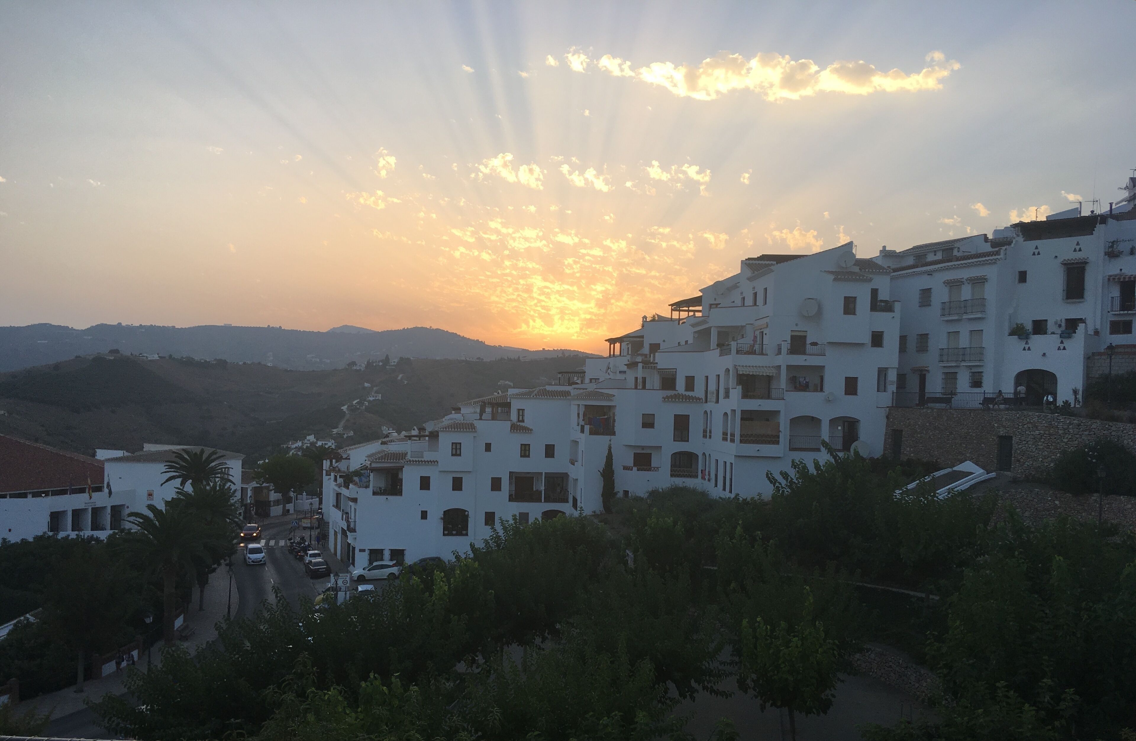 Sunset views from balcony