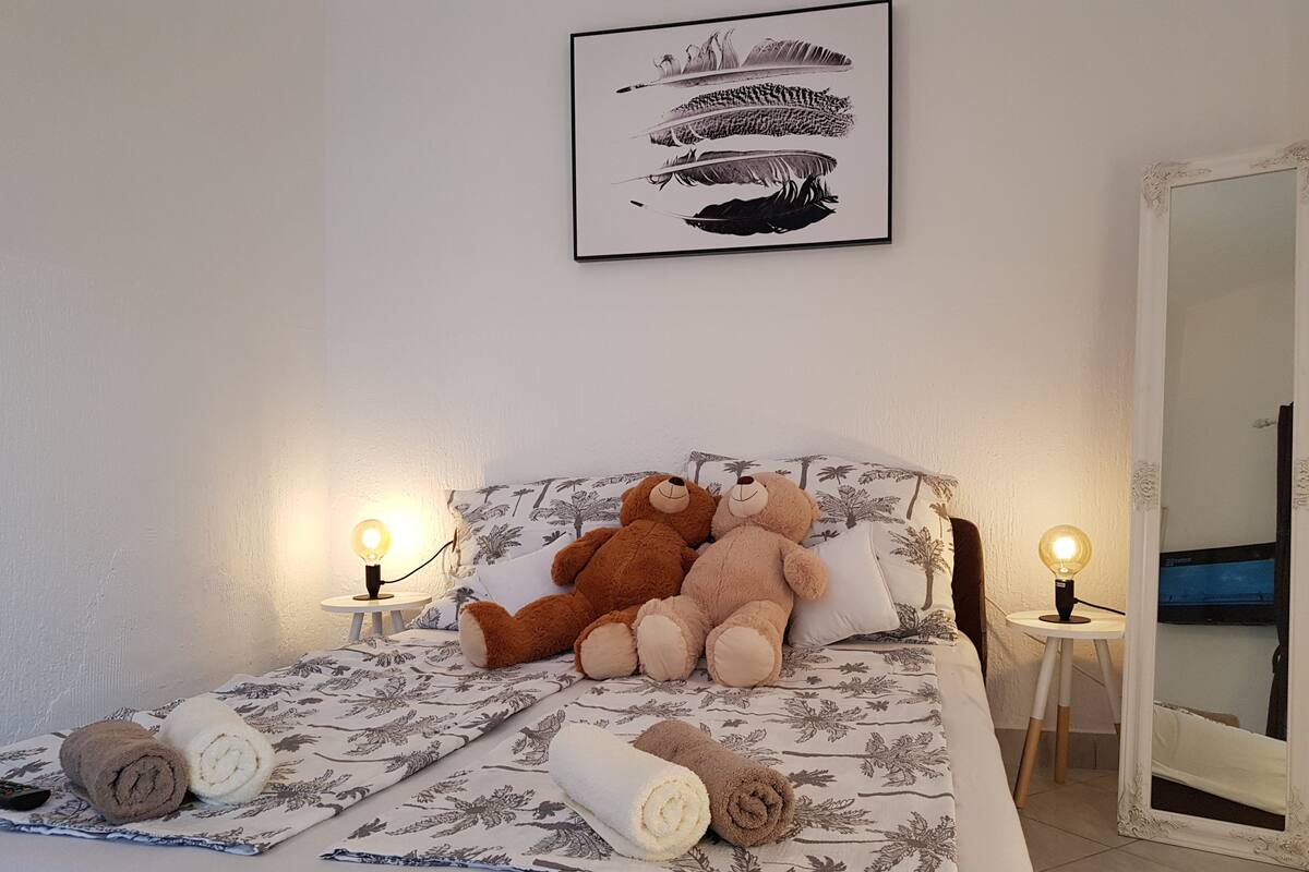 Klassieke studio, terras, op benedenverdieping | 1 slaapkamer, een bureau, gratis wifi, beddengoed