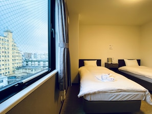 Desk, free WiFi, bed sheets
