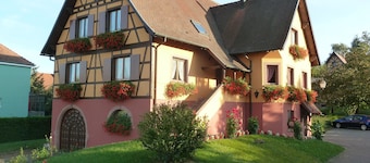 The Gitzelbrunnen. Typical half-timbered house