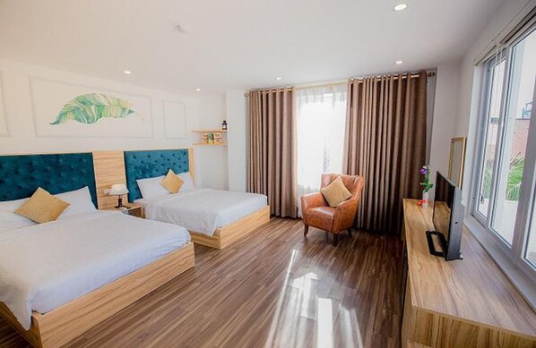 ห้องทวิน, วิวเมือง | มินิบาร์, โต๊ะทำงาน, ผ้าม่านกันแสง, Wi-Fi ฟรี