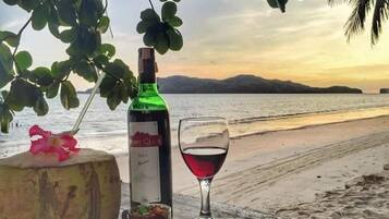 On the beach, motor boating, fishing