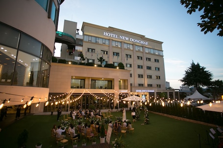 Outdoor wedding area. New Donghae Hotel