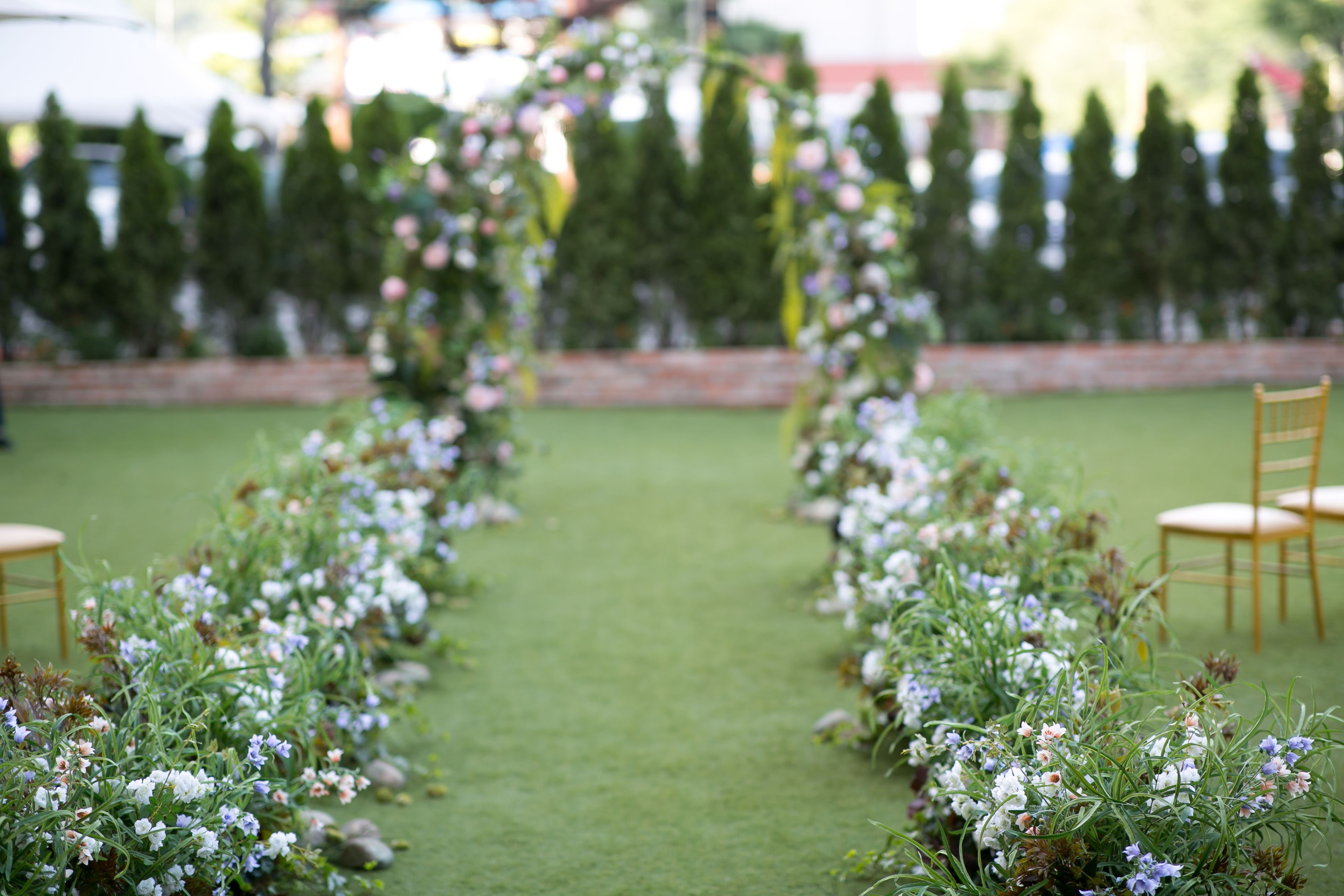 outdoor wedding area