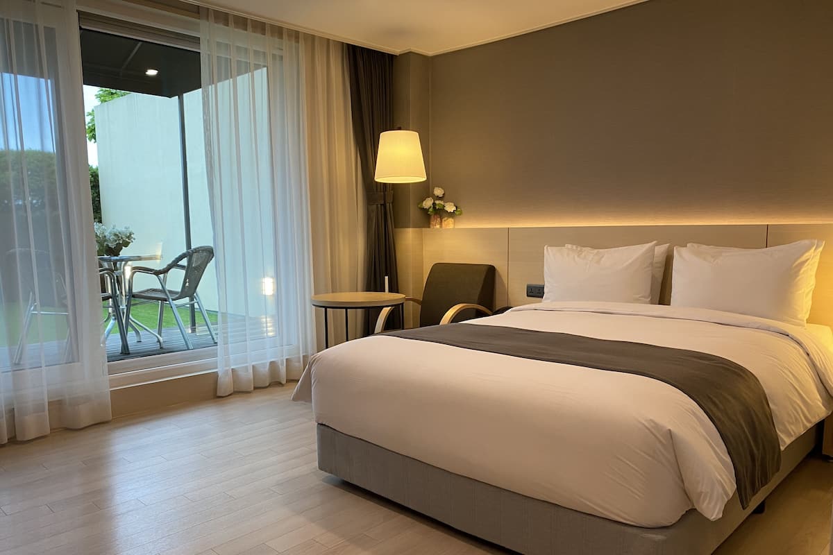 Terrace Double Room | Premium bedding, in-room safe, desk, laptop workspace