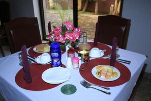 Breakfast, lunch and dinner served  - Sangana Lodge (Moshi)