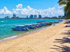 Beach nearby, 2 beach bars