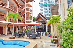 Outdoor banquet area