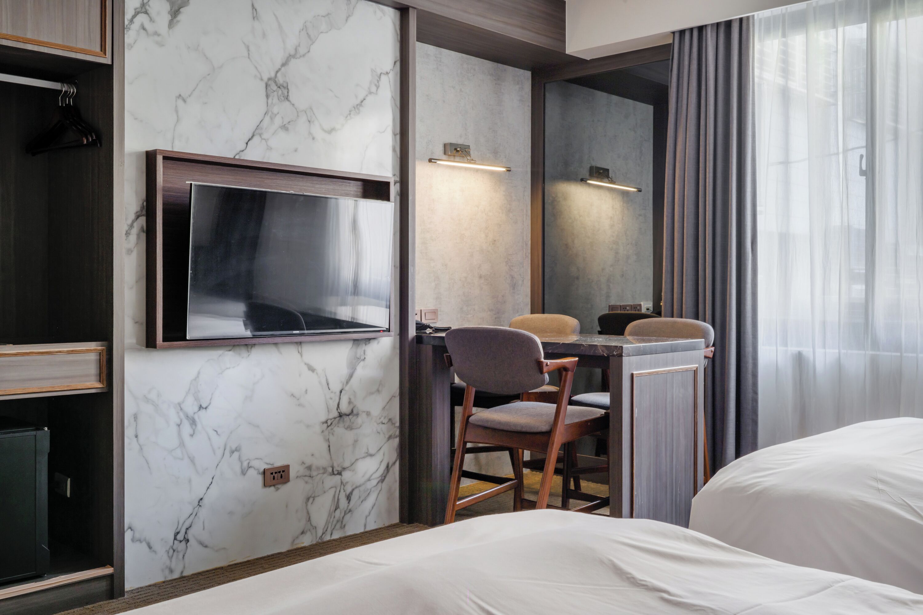 deluxe quadruple room | 1 bedroom, premium bedding, desk, laptop workspace