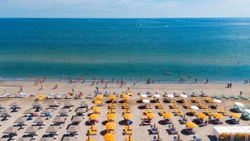 Private beach nearby, white sand