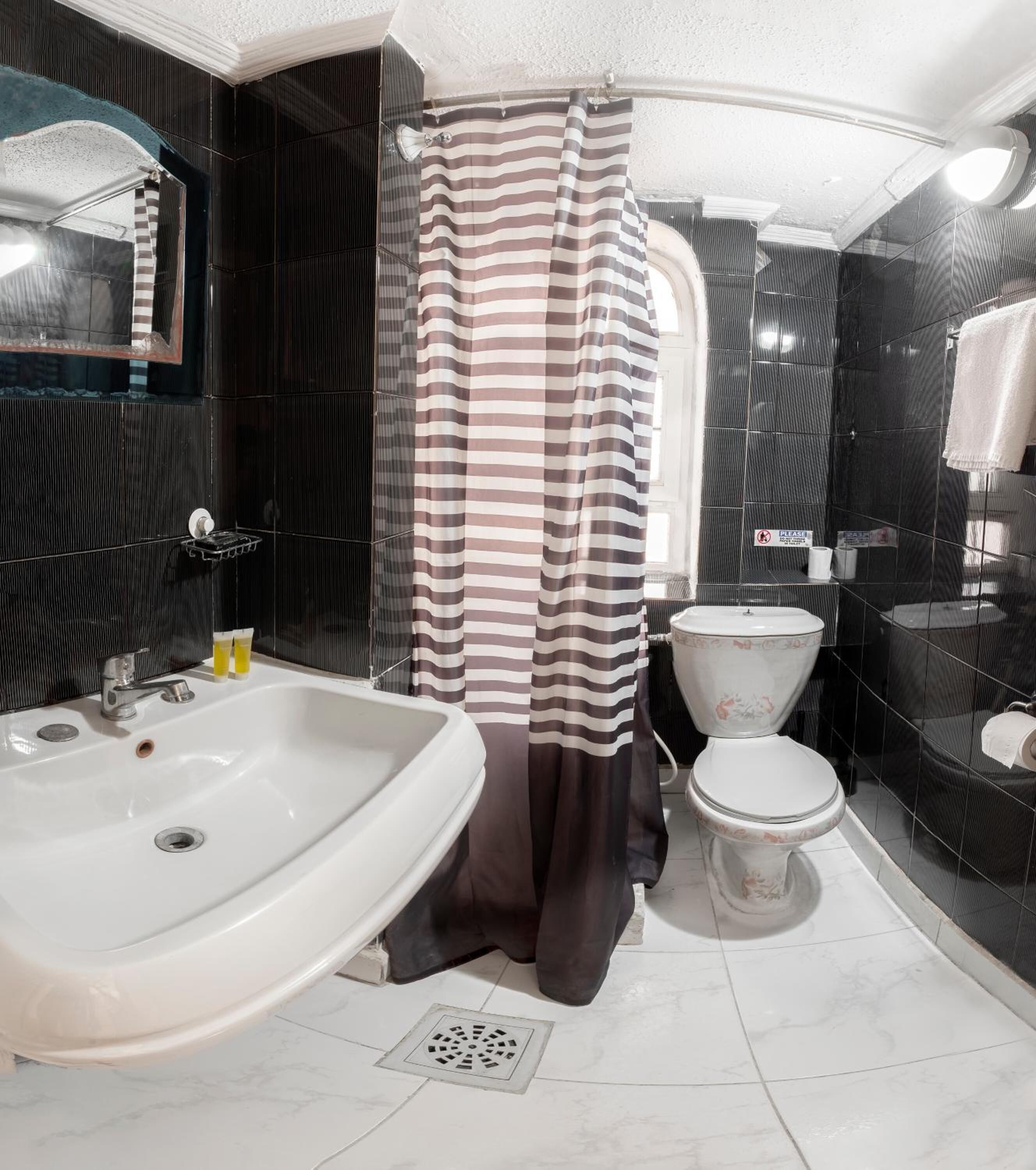 shower, free toiletries, hair dryer, bidet