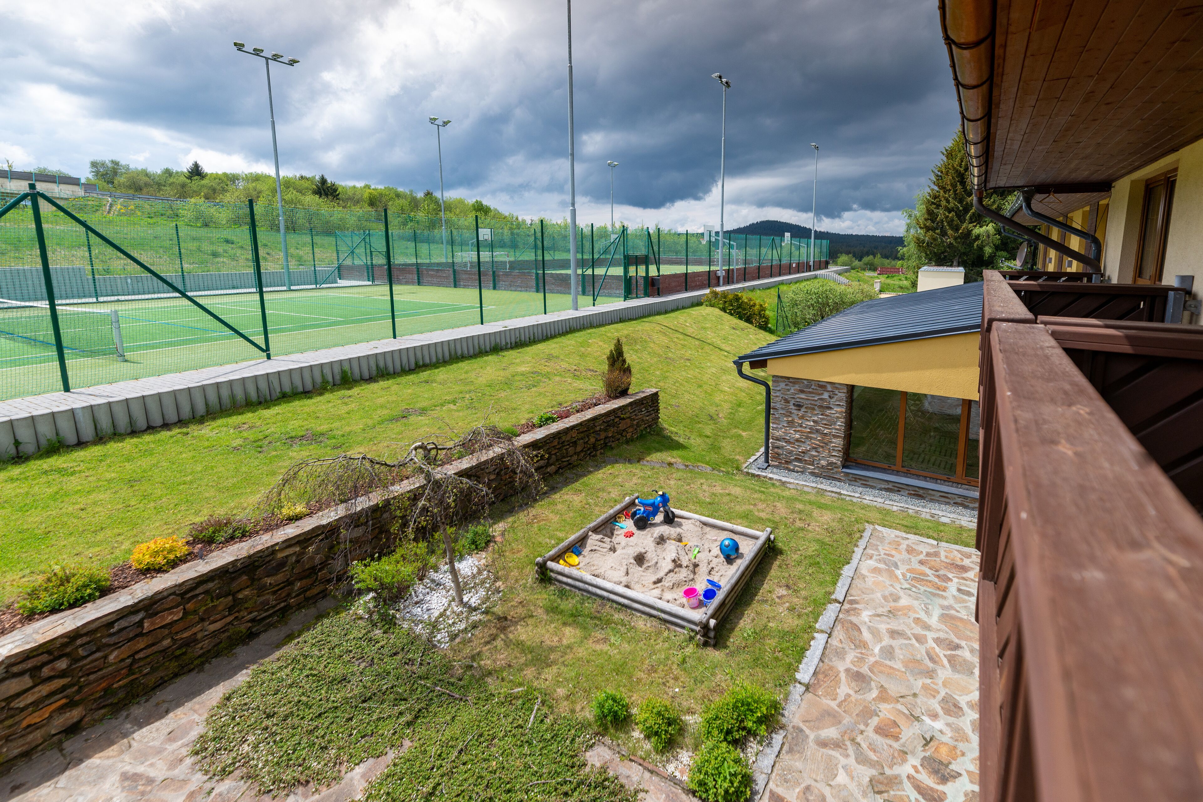 Blick vom Balkon